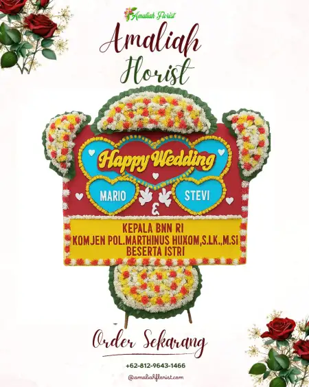Papan Bunga Pernikahan Jungjang Wetan